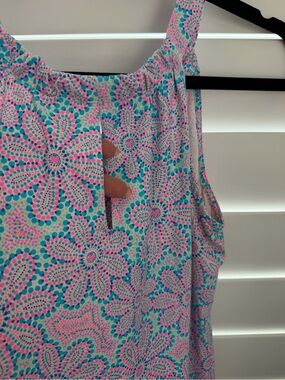 BeachTime Women’s Floral Dot Print dress - Pink & Blue